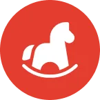 Wooden rocking horse toy